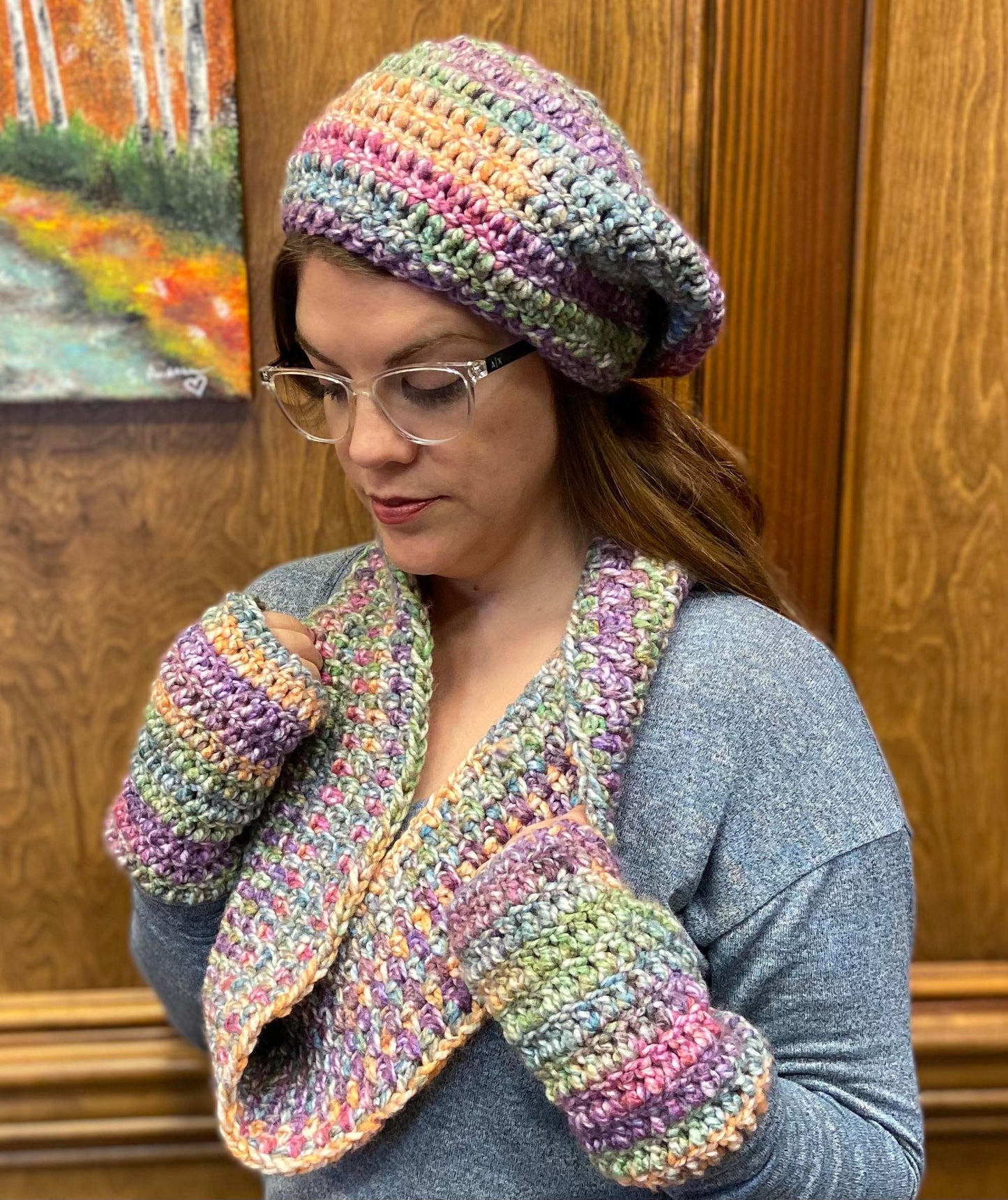 Hat, Scarf, Glove and Prayer Square Set